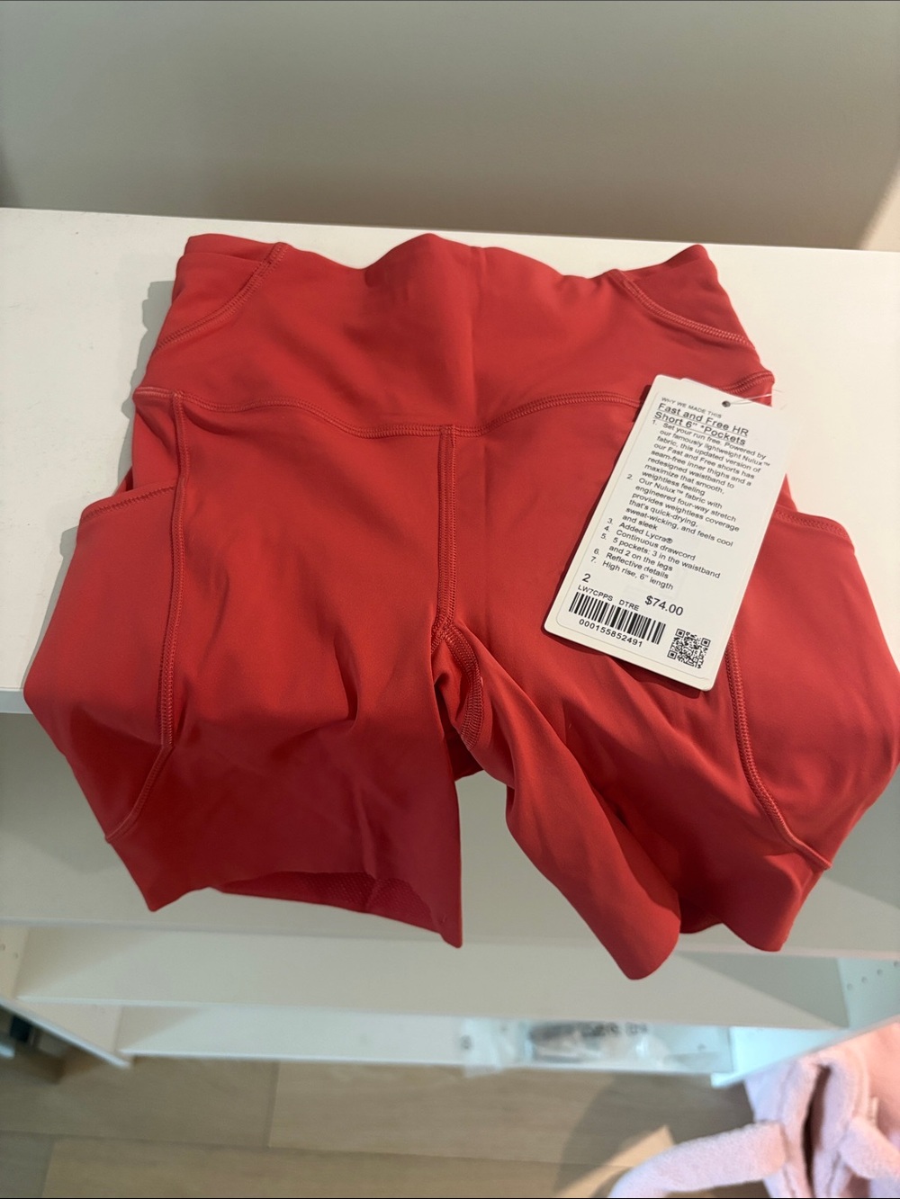 lululemon athletica High-Rise Coral Bike Shorts with Side Pockets